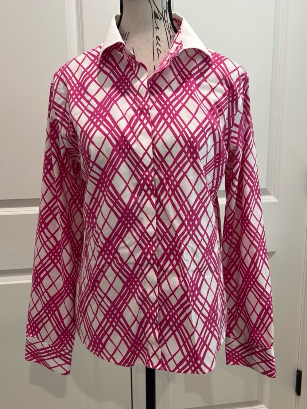 Alex Marie Pink Button-Up Shirt. size 14